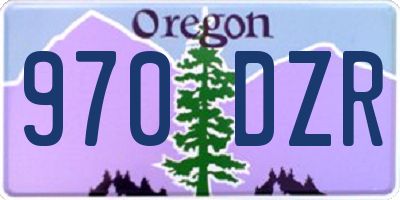 OR license plate 970DZR