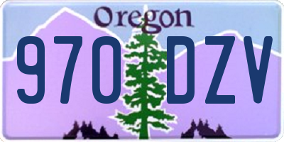 OR license plate 970DZV