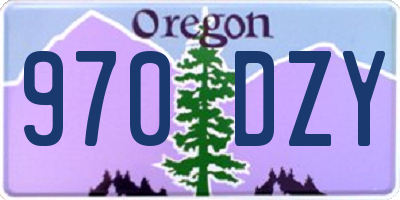 OR license plate 970DZY