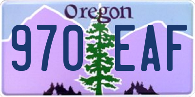 OR license plate 970EAF