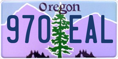 OR license plate 970EAL