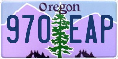 OR license plate 970EAP
