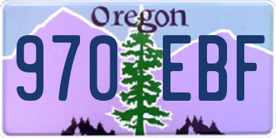OR license plate 970EBF