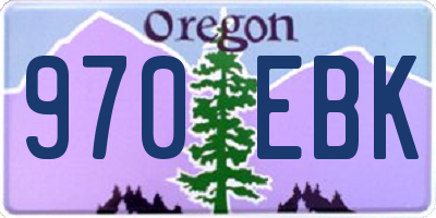 OR license plate 970EBK