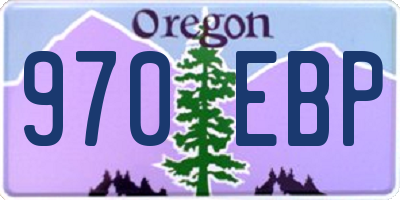 OR license plate 970EBP