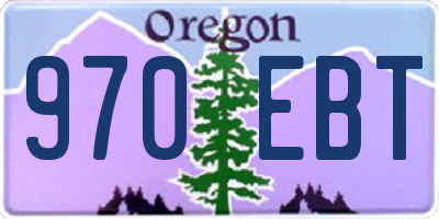 OR license plate 970EBT