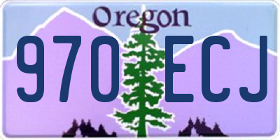 OR license plate 970ECJ