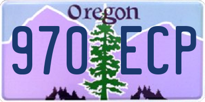 OR license plate 970ECP