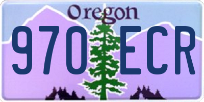 OR license plate 970ECR