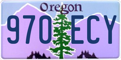 OR license plate 970ECY
