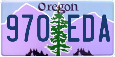 OR license plate 970EDA