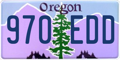 OR license plate 970EDD