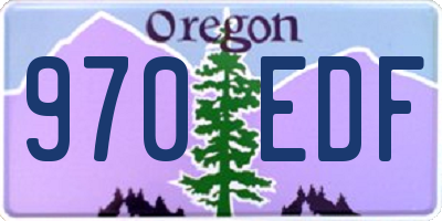 OR license plate 970EDF