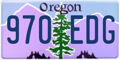 OR license plate 970EDG