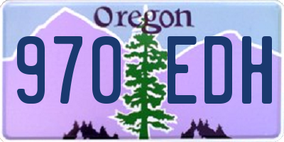 OR license plate 970EDH