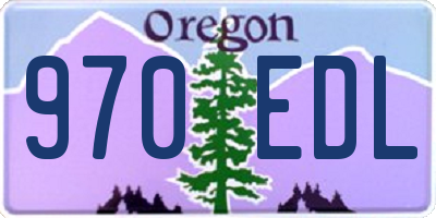 OR license plate 970EDL