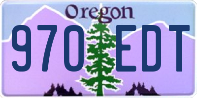 OR license plate 970EDT