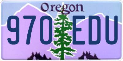 OR license plate 970EDU