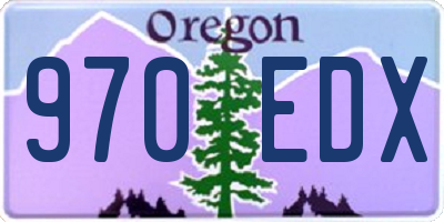 OR license plate 970EDX