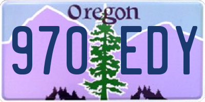 OR license plate 970EDY