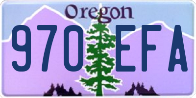 OR license plate 970EFA
