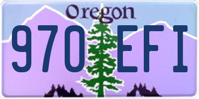 OR license plate 970EFI