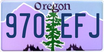 OR license plate 970EFJ