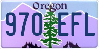 OR license plate 970EFL