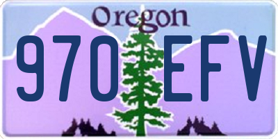 OR license plate 970EFV