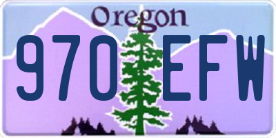 OR license plate 970EFW