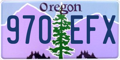 OR license plate 970EFX