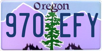 OR license plate 970EFY