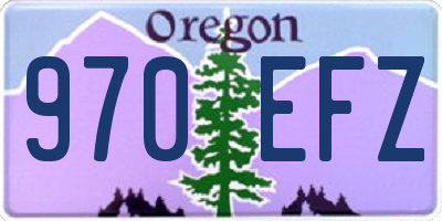 OR license plate 970EFZ