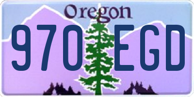 OR license plate 970EGD