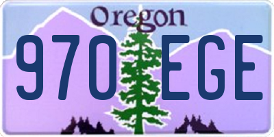 OR license plate 970EGE