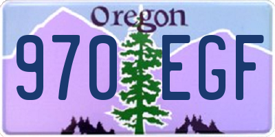 OR license plate 970EGF