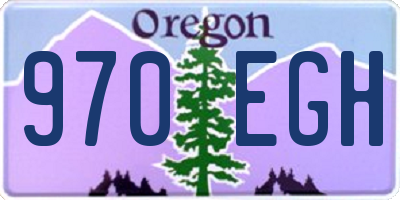 OR license plate 970EGH