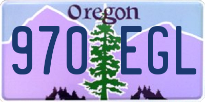 OR license plate 970EGL