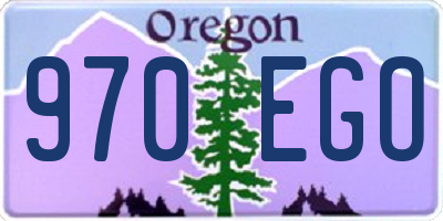 OR license plate 970EGO