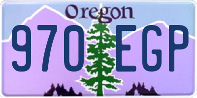 OR license plate 970EGP