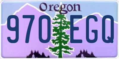 OR license plate 970EGQ