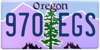 OR license plate 970EGS