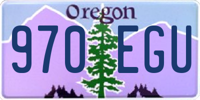 OR license plate 970EGU