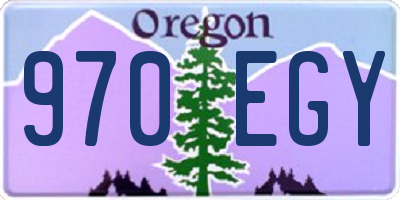 OR license plate 970EGY