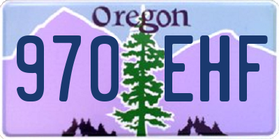 OR license plate 970EHF