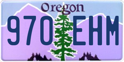 OR license plate 970EHM