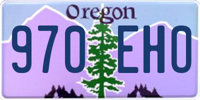 OR license plate 970EHO