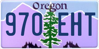 OR license plate 970EHT