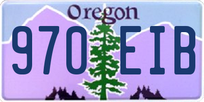 OR license plate 970EIB