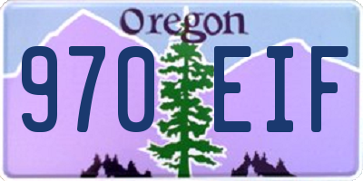 OR license plate 970EIF
